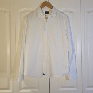 UNTUCKit Shirt Mens Large White Button Down Cotton Long Sleeve Classic Slim Fit
